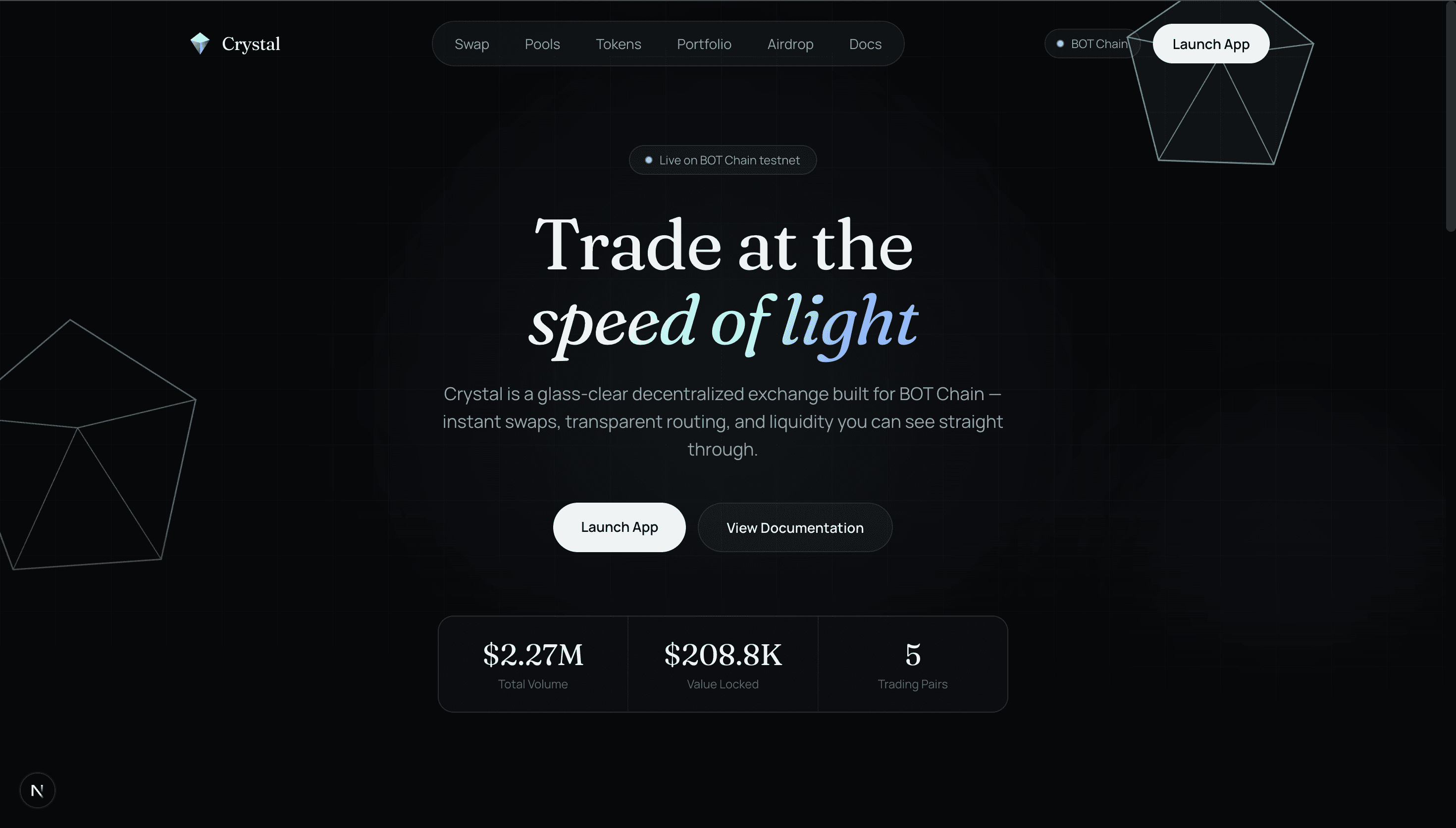 Crystal DEX Launch System project preview