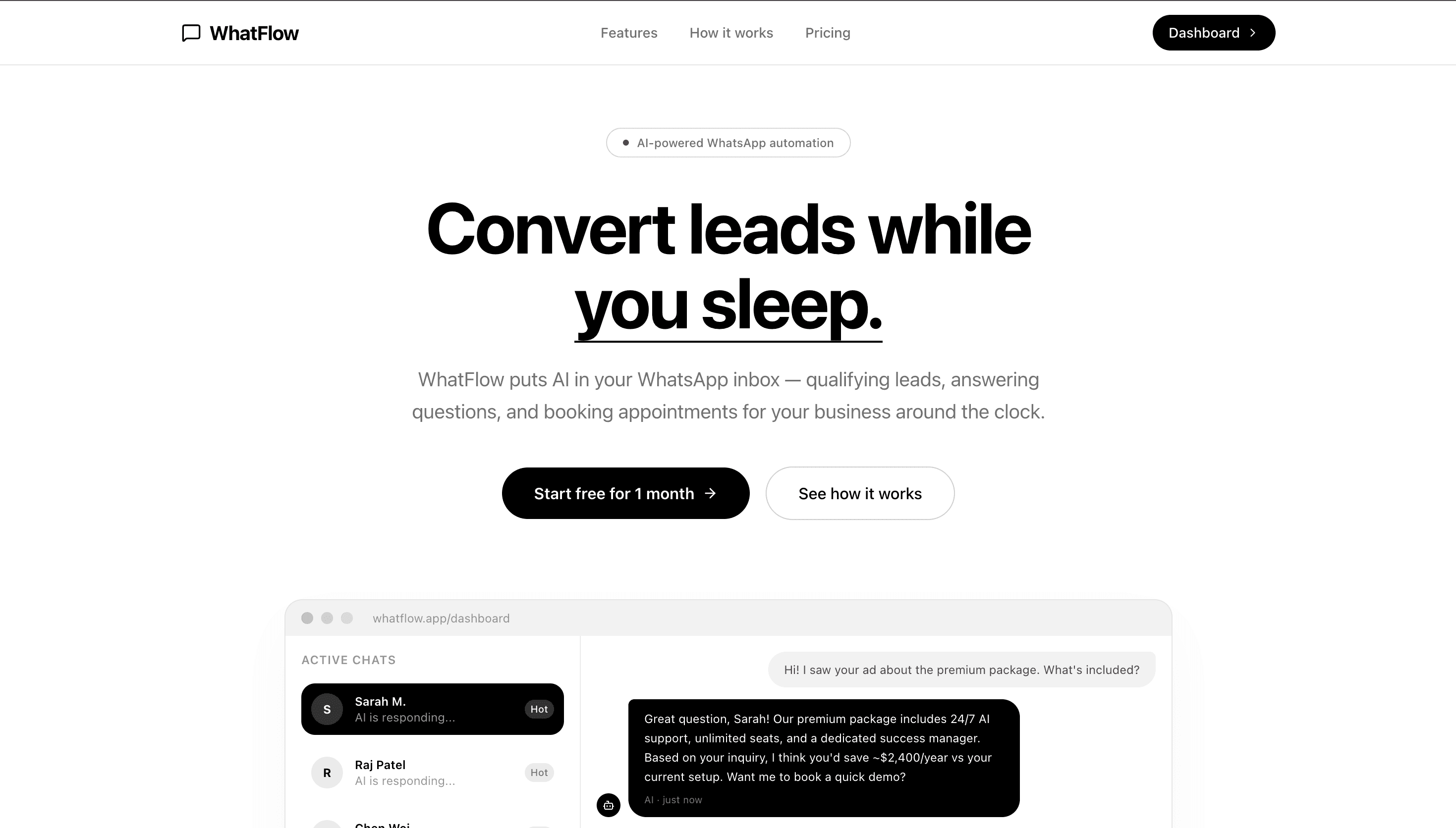 WhatFlow Automation Suite project preview